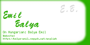 emil balya business card